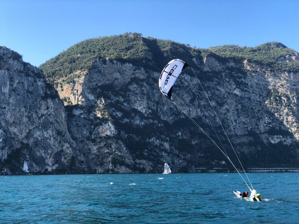 full indepence: being on control of where you are with your kite and board on Lake Garda in any situation.